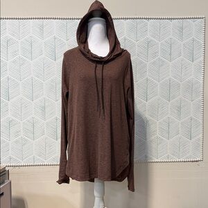 Athleta Heathered Brown Hoodie